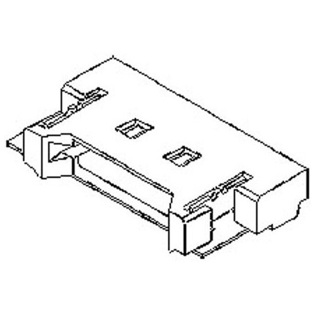 Molex Board Connector, 7 Contact(S), 1 Row(S), Male, Right Angle, 0.049 Inch Pitch, Surface Mount 537800770